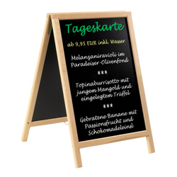 Kreidetafel Werbeaufsteller Hochformat 