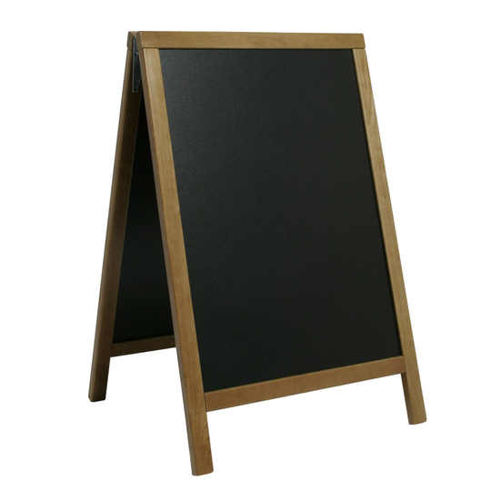 Kreidetafel Werbeaufsteller Hochformat 55x85cm | teak