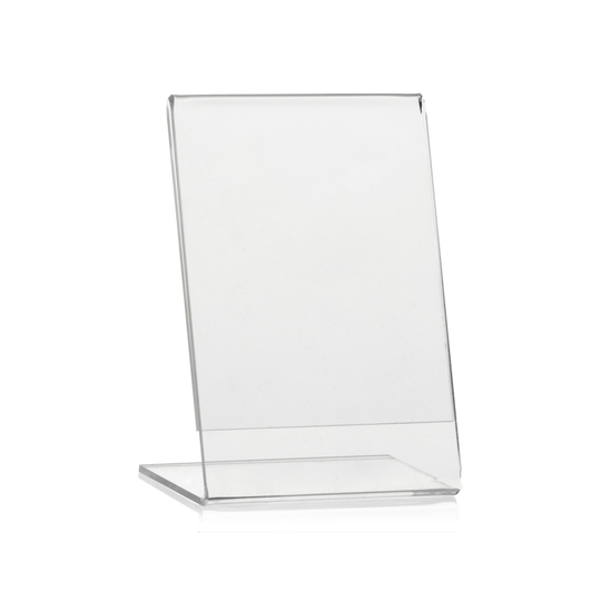 Werbeaufsteller L-Ständer 4x6cm | Hochformat | ohne Fach