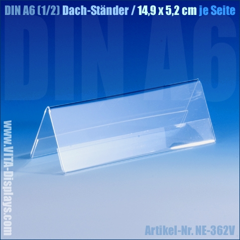 Dachständer / V-Aufsteller Hochformat A6 1/2