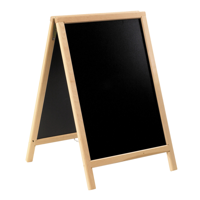 Kreidetafel Werbeaufsteller Hochformat 55x85cm | natur