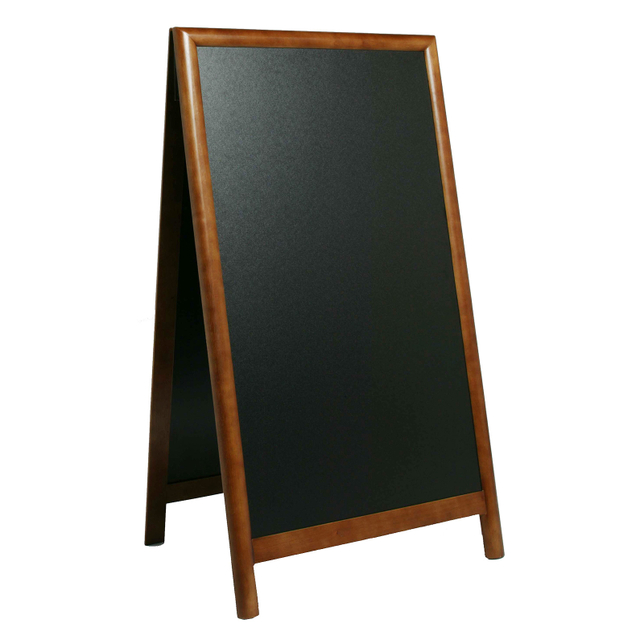 Kreidetafel Werbeaufsteller Hochformat 68x120cm | dunkelbraun
