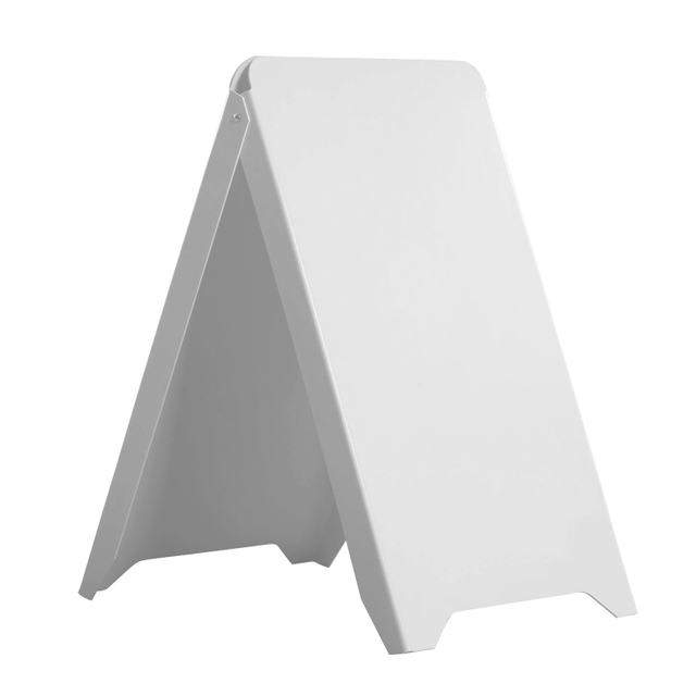 Kundenstopper aus Kunststoff 88 x 50 cm Hochformat weiß bedruckbar