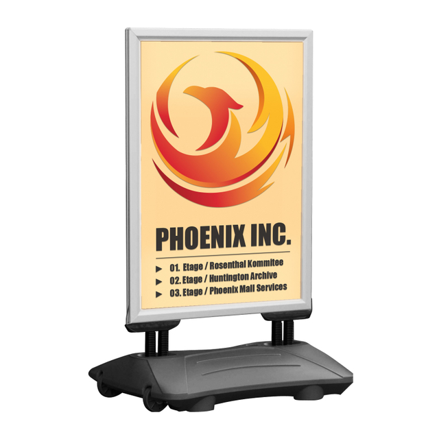 Kundenstopper WindPro® Hochformat wasserfest A0 | silber