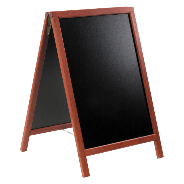 Kreidetafel Werbeaufsteller Hochformat 55x85cm | Mahagoni