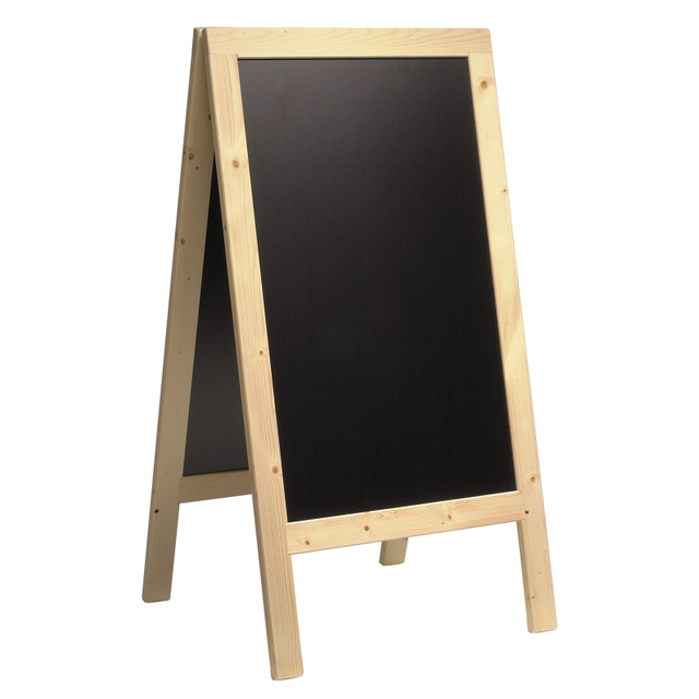 Kreidetafel Werbeaufsteller Hochformat 75x135cm | natur