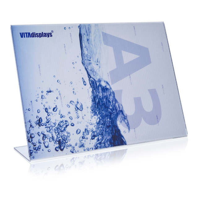 Werbeaufsteller L-Ständer A3 | Querformat | ohne Fach