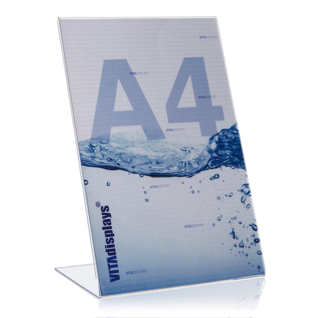 Werbeaufsteller L-Ständer A4 | Hochformat | ohne Fach