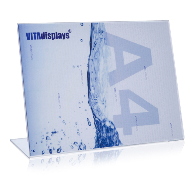 Werbeaufsteller L-Ständer A4 | Querformat | ohne Fach