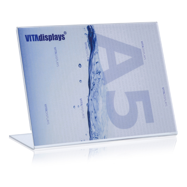 Werbeaufsteller L-Ständer A5 | Querformat | ohne Fach