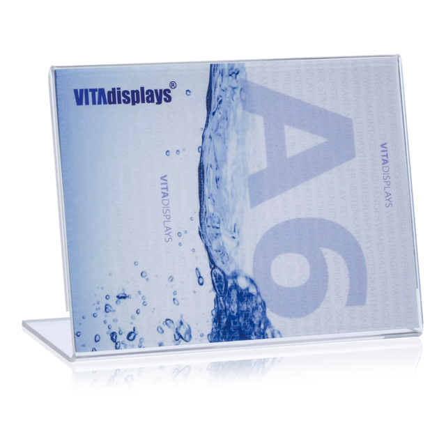 Werbeaufsteller L-Ständer A6 | Querformat | ohne Fach