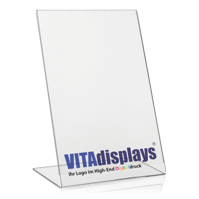Werbeaufsteller L-Ständer A4 | Hochformat | ohne Fach
