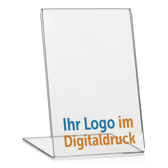 Werbeaufsteller L-Ständer A6 | Hochformat | ohne Fach