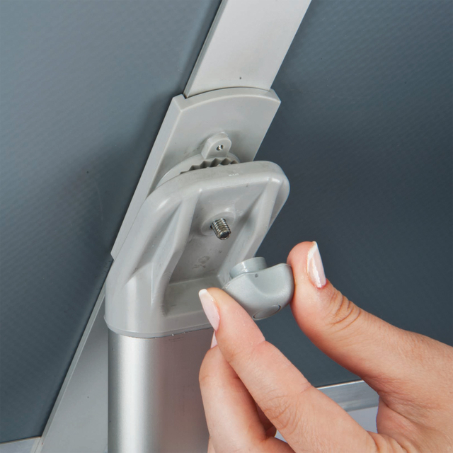 Infoständer silber A4 | Hoch- & Querformat | Rondo | nicht höhenverstellbar